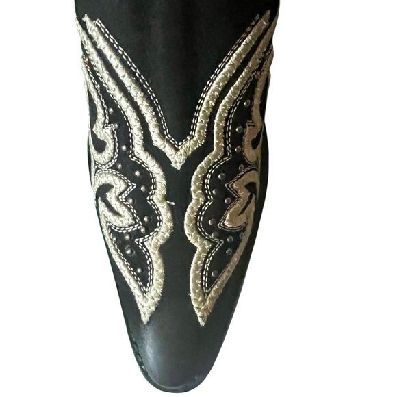 Buck & Brana “Ginger Florida” Black Embroidered Western Boots – Size 8 NEW - Picture 10 of 16